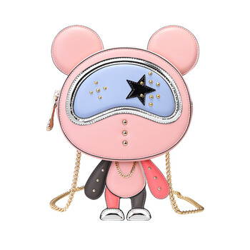 cosmos星际熊新款铆钉可爱个性小熊造型ins时尚迷你链条