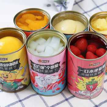 林家铺子鲜水果罐头425g黄桃山楂雪梨什锦椰果橘子椰奶椰汁新鲜水果