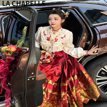 穿套装新中式小个子秋冬新款汉服婚马面裙女装十大品牌s女装十大品牌