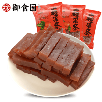 御食园山楂果条500g 北京特产 山楂条蜜饯宝贝 儿童酸甜零食 果丹皮