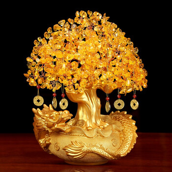 电视柜玄关办公室桌面饰品摇钱树开业礼品乔迁礼物生意兴隆款特大号