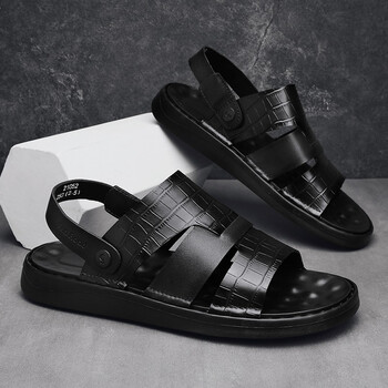 皮凉鞋男夏季新款外穿头层牛皮拖鞋男两穿软底男士凉鞋户外防滑耐磨