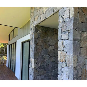 画萌天然石户外墙砖不规则乱石片庭院地砖别墅公园围墙毛石碎拼文化石