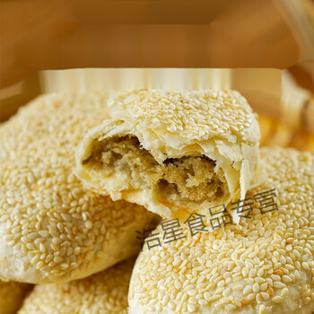 山药千层酥糯米木糖醇酥皮老式手工糕点芝麻酥脆 5枚半斤装