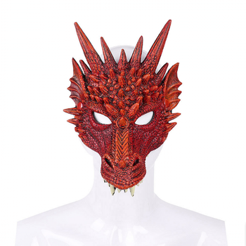 新年礼物 万圣节儿童恐龙玩具霸王龙喷火龙剑龙翅膀尾巴面具恶魔派对