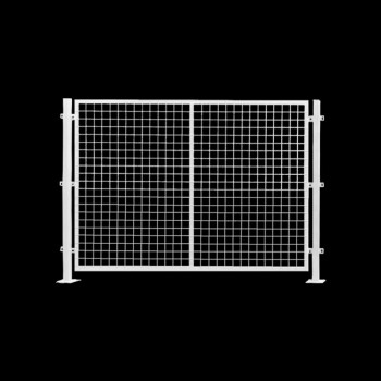 金蝎 仓库隔离网车间护栏网工厂设备防护网快递分拣隔断网机器护栏网 白色 2.0米高*0.6米宽/一张网一根柱