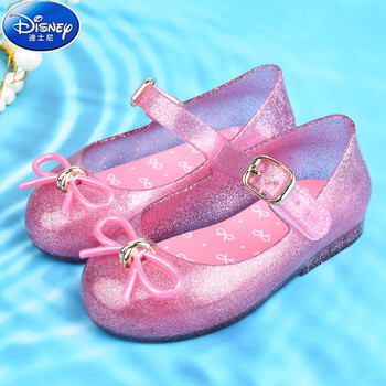 迪士尼(disney)品牌童鞋儿童果冻鞋女童凉鞋夏季宝宝水晶爱莎公主单鞋