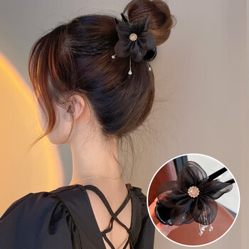 高级感马尾发夹女生后脑勺蝴蝶结抓夹丸子头神器夹子头饰顶夹发卡 57