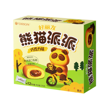 好丽友派熊猫派派12枚盒装巧克力派注心蛋糕儿童零食糕点 【12枚】