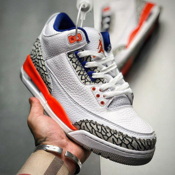 aj23 乔3简版黑白气垫运动鞋藤原浩实战高帮男女篮球鞋 尼克斯 36