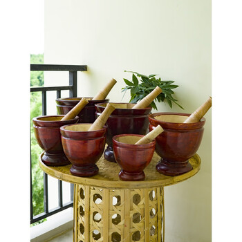 咏夏厨具实木舂桶傣味舂鸡脚家用捣蒜研磨舂菜神器整木舂臼罐辣椒舂筒