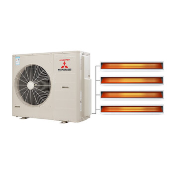 三菱重工5匹变频一拖四家用中央空调scm系列分体式直流变频风管机壁挂