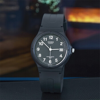 卡西欧(casio)学生运动表儿童手表石英小黑表百搭休闲mq-24-7b2 7b 1b