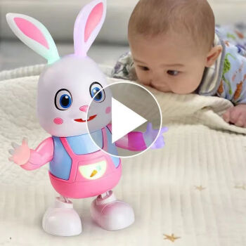 肯伦电动打鼓兔子抖音唱歌跳舞扭动婴儿玩具儿童早教玩具抬头练习模仿 20首歌跳舞兔子充电版