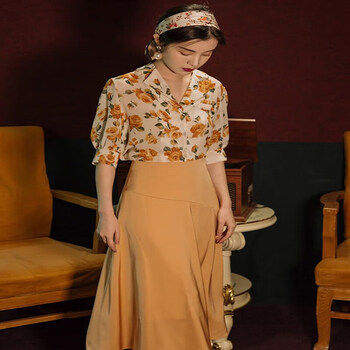 杜赫韩萱薇闺蜜装港式穿搭套装复古港风女装80年代怀旧服装90感连衣裙