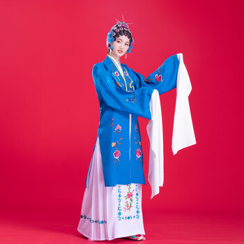 京剧戏曲服装戏女花旦古装越剧演出头饰水袖戏剧唱戏衣
