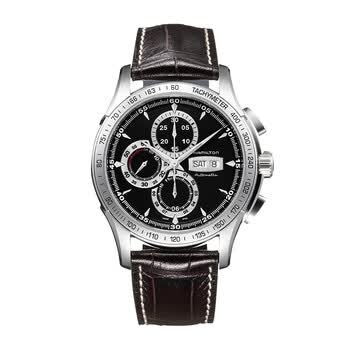 Hamilton汉米尔顿男表爵士系列皮带日历星期计时男士防水夜光机械手表黑盘h 图片价格品牌报价 京东