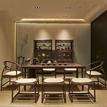 芬梵新中式实木茶桌椅组合现代禅意仿古茶室简约喝泡功夫茶台茶座桌茶