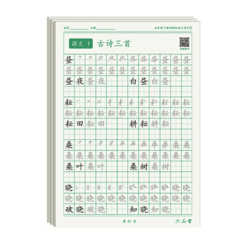 五年级下册小学生语文同步练字帖笔顺笔画练字纸