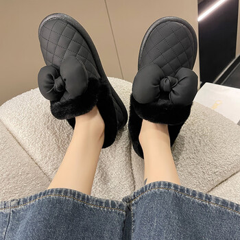 梵佳诺毛毛鞋女外穿雪地靴冬季加绒加厚保暖短靴一脚蹬孕妇大码面包