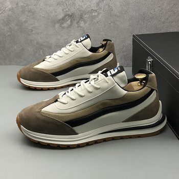 arshfe欧洲站男鞋复古阿甘潮鞋2023年新款拼色运动休闲鞋男士厚底老爹