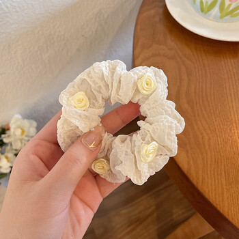 小清新头花大肠发圈气质甜美头绳超仙肥肠发绳日系发饰头饰女 白色