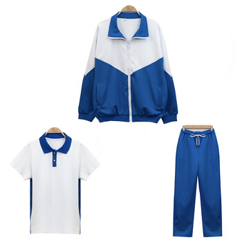 玺柠中学生校服套装学院风大学生班服蓝白运动会班服秋冬初中高中男女