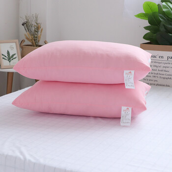 弹羽丝绒枕头枕芯 单个五星级酒店安睡枕可水洗 一对拍2 【甜美粉色】
