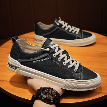 mojuan板鞋男运动鞋子小白鞋夏季男士品牌防泼水夏天休闲鞋 黑色 43