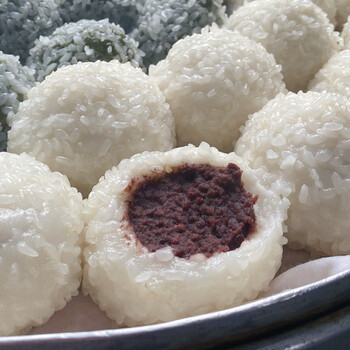 哺食旺手工青团艾草清明果宁波特产豆沙馅糯米团传统糕点 豆沙青团1盒