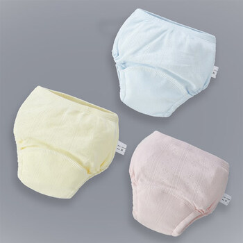 布尿裤防水透气婴儿尿布裤可洗宝宝尿布兜透气如厕防漏隔尿裤防水蓝色