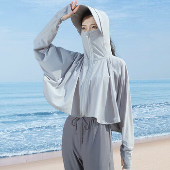 迈奥里防晒衣女短款披肩冰丝薄款防紫外线2022新款宽松防晒服长袖户外
