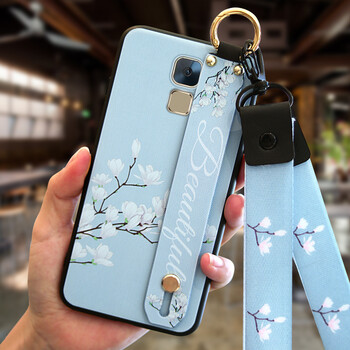 ahvbot适用于华为荣耀7手机壳plkal10腕带荣誉7硅胶全包防摔男女个性