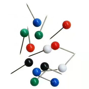 彩色珍珠大头针线组钓鱼线盒主线轴绕线圈固定大号别针小号定位针彩色