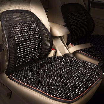 木珠汽车坐垫单片 透气夏季椅垫凉垫 四季珠子座垫单个屁屁垫通用 纯