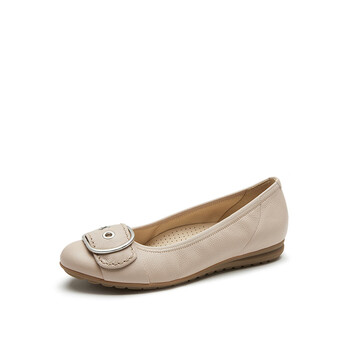 gabor德国嘉步42625皮带扣鞋休闲通勤平跟圆头单鞋女鞋水晶鞋粉色