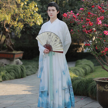 汉服男装古装改良汉服汉服男魏晋风古风印染大袖腰裙仙气侠客cp青年