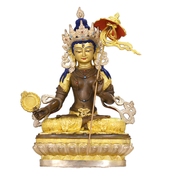 大白伞盖佛母佛像西藏密宗纯铜鎏金客厅摆件家用请神像 金色7寸 《约