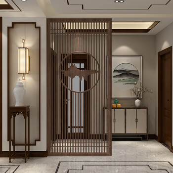 施麦尔新中式屏风隔断玄关客厅遮挡时尚现代简约入户办公室酒店茶楼