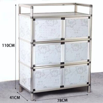2022新款全不鏽鋼碗櫃家用簡易組裝經濟型餐邊櫃廚房儲物櫃靠牆小櫃子