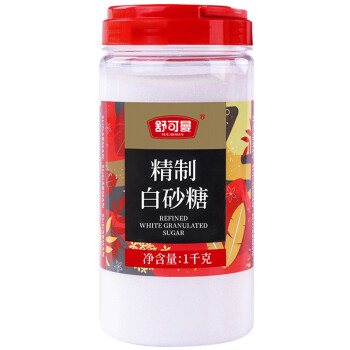 舒可曼 白糖 精制白砂糖 蛋糕面包烘焙细白糖 咖啡奶茶冲饮 烘焙原料 1000g