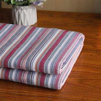 3米全棉麻被单双人床单 国民-紫条纹 2.5*3的特厚床单