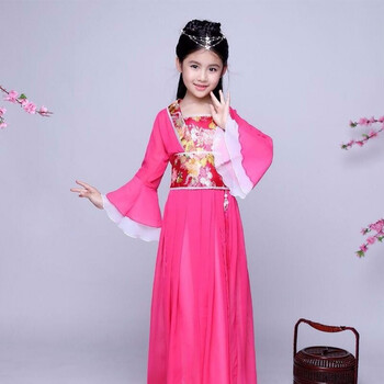 么么墩儿童古装小七仙女公主裙超仙中大童3-15岁小孩子夏天穿的古筝