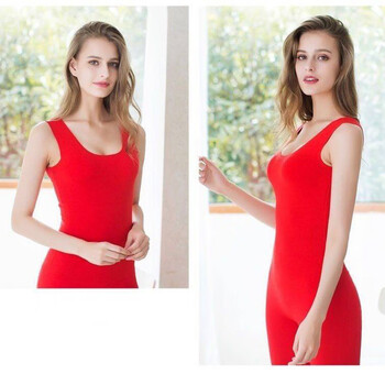 【拼购】新年红德绒发热无痕保暖背心