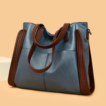 kuqidaishu袋鼠大容量羊皮软皮大包包女新款潮手提包单肩女包斜挎包