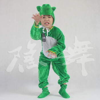 beoaza新款儿童服装舞蹈服动物卡通霸王龙恐龙造型演出服成人亲子表演