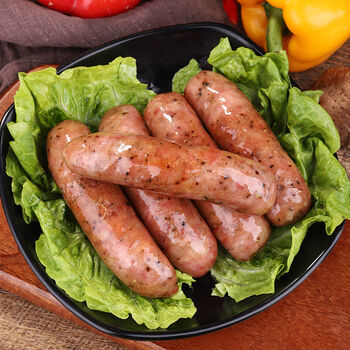 黑椒地道肠肉肠火山石烤肠肉黑胡椒台湾热狗香肠冷冻批发 30支原味