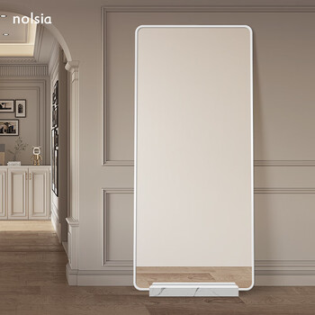 nolsia 高端卧室穿衣镜落地镜子家用玻璃立式试衣镜定制可移动全身镜