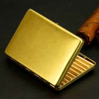 香港kuboy酷宝不锈钢20支装潮人烟盒高档金属细烟香菸盒纯铜翻盖防压