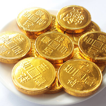 金币巧克力金元宝金币黑巧克力散装 烘焙巧克力500克儿童零食 大币